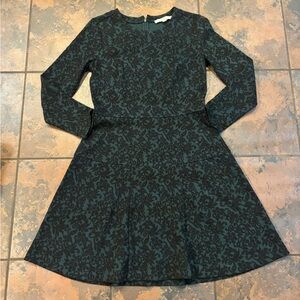 🧡LOFT Green Peplum Long Sleeve Dress